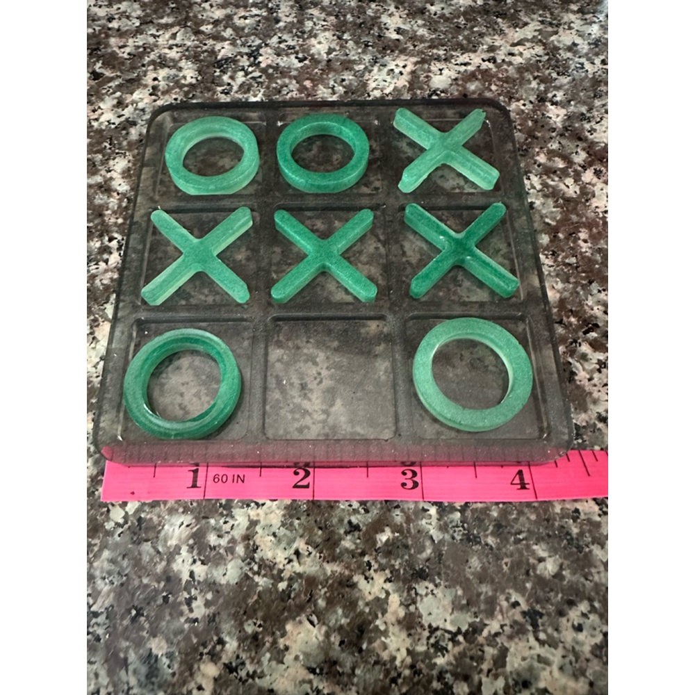 Unisex Unbranded Tic-Tac-Toe Game One Size Green & Gray - Picture 2 of 3